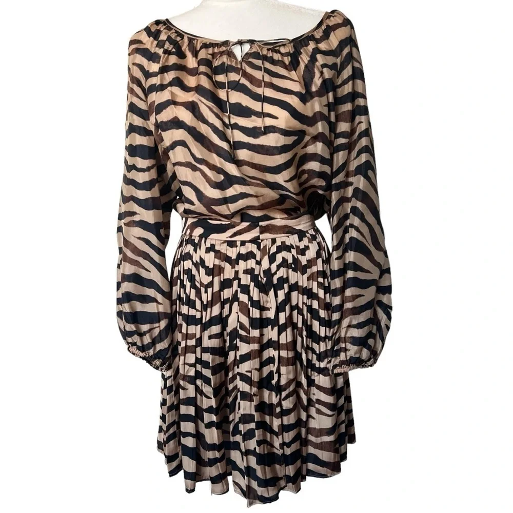 J. Crew Silky Animal Print Mini Skirt in Size 12